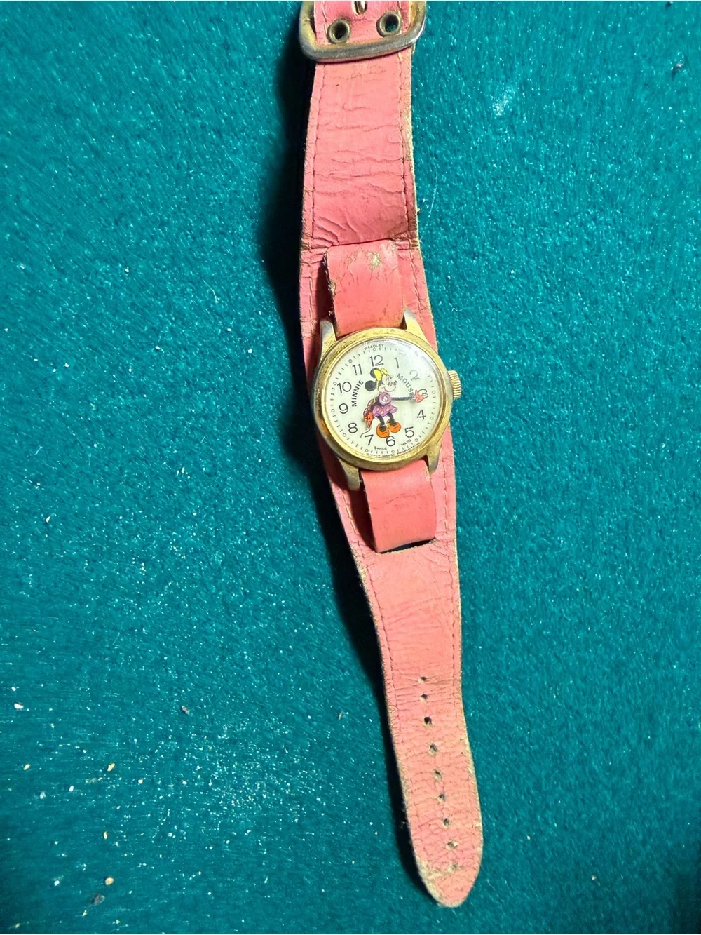 Minnie Mouse Vintage Character Watch - Pink Strap